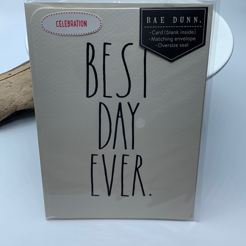 Rae Dunn BEST DAY EVER celebration card